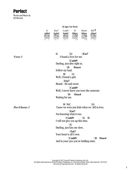 chords lyrics|PERFECT CHORDS by Ed Sheeran @ Ultimate.